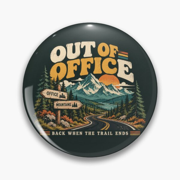 Item preview, Out of office sign with mountains designed and sold by anytka.