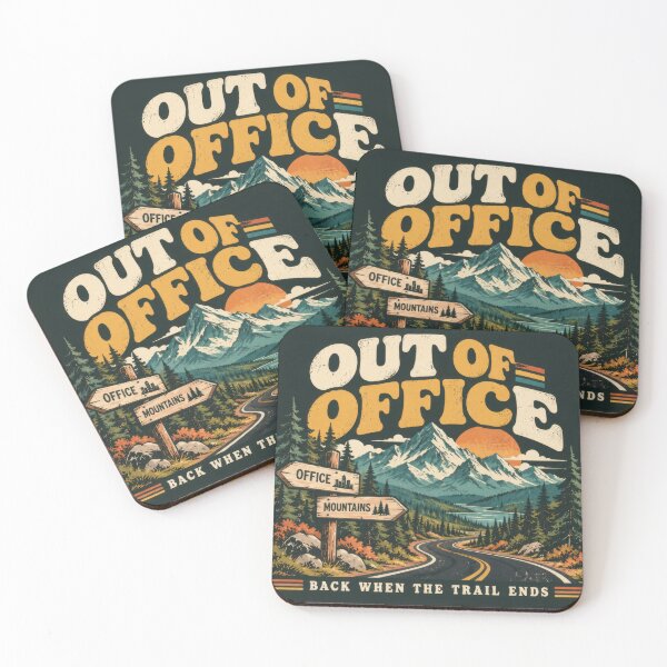 Item preview, Out of office sign with mountains designed and sold by anytka.