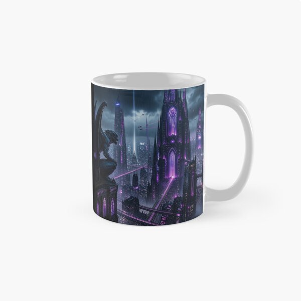 Item preview, Gothic Cyberpunk Gargoyle Cathedral Cityscape designed and sold by LazyDayzCo.