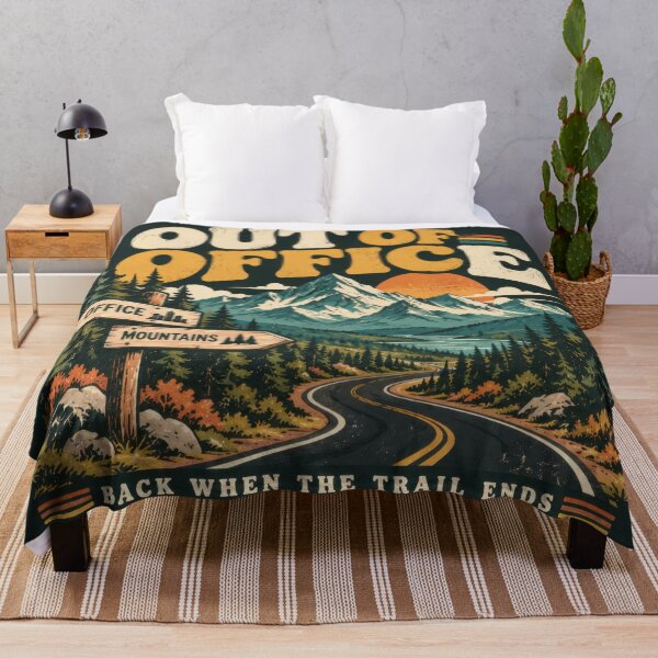 Item preview, Out of office sign with mountains designed and sold by anytka.