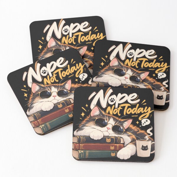 Item preview, Nope Not Today Cool Cat designed and sold by TamagotchiArt.