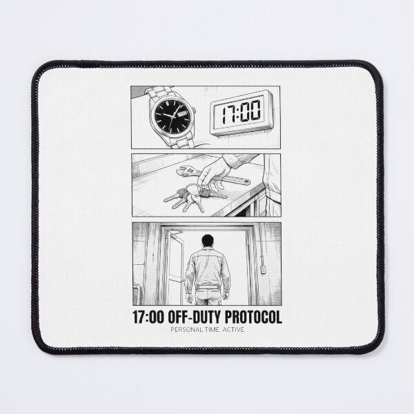 Item preview, 1700 Off Duty Protocol Work Humor Manga Style designed and sold by SplashTastic.