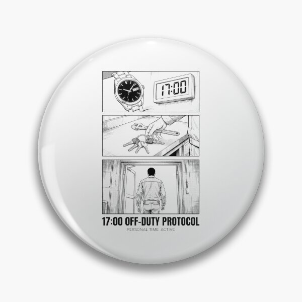 Item preview, 1700 Off Duty Protocol Work Humor Manga Style designed and sold by SplashTastic.