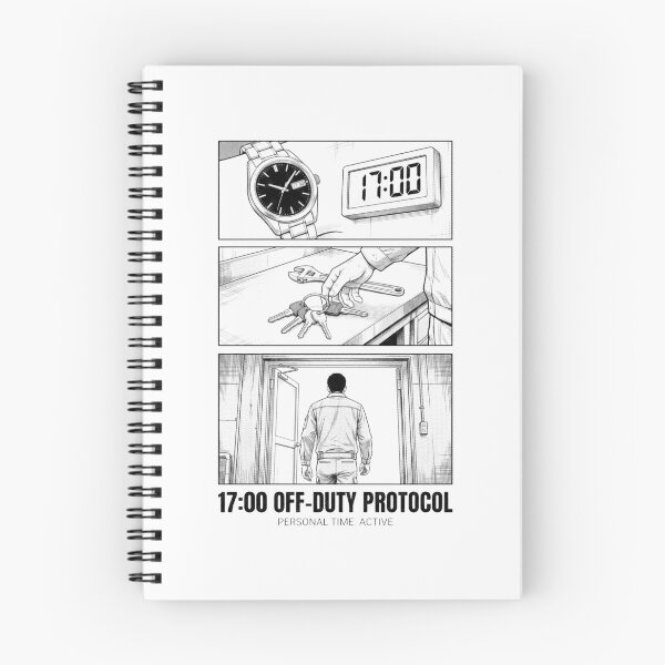 Item preview, 1700 Off Duty Protocol Work Humor Manga Style designed and sold by SplashTastic.