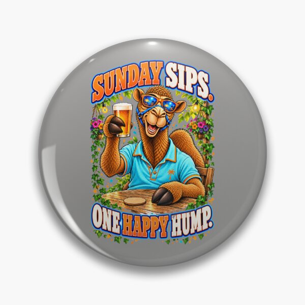 Item preview, Sunday Sips. One Happy Hump – Funny Lifestyle, Food and Pets T-Shirt – Funny Camel T-Shirt Animal Graphic Camel T-Shirt designed and sold by Camel & Quirk.