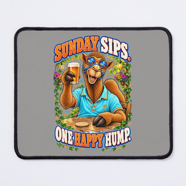 Item preview, Sunday Sips. One Happy Hump – Funny Lifestyle, Food and Pets T-Shirt – Funny Camel T-Shirt Animal Graphic Camel T-Shirt designed and sold by Camel & Quirk.
