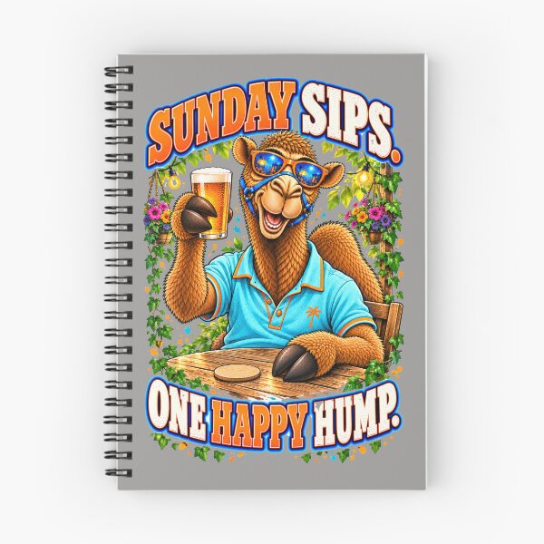 Item preview, Sunday Sips. One Happy Hump – Funny Lifestyle, Food and Pets T-Shirt – Funny Camel T-Shirt Animal Graphic Camel T-Shirt designed and sold by Camel & Quirk.
