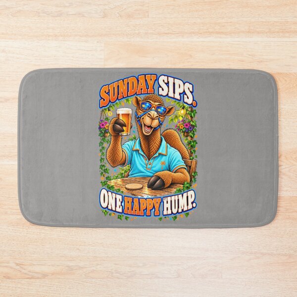 Item preview, Sunday Sips. One Happy Hump – Funny Lifestyle, Food and Pets T-Shirt – Funny Camel T-Shirt Animal Graphic Camel T-Shirt designed and sold by Camel & Quirk.