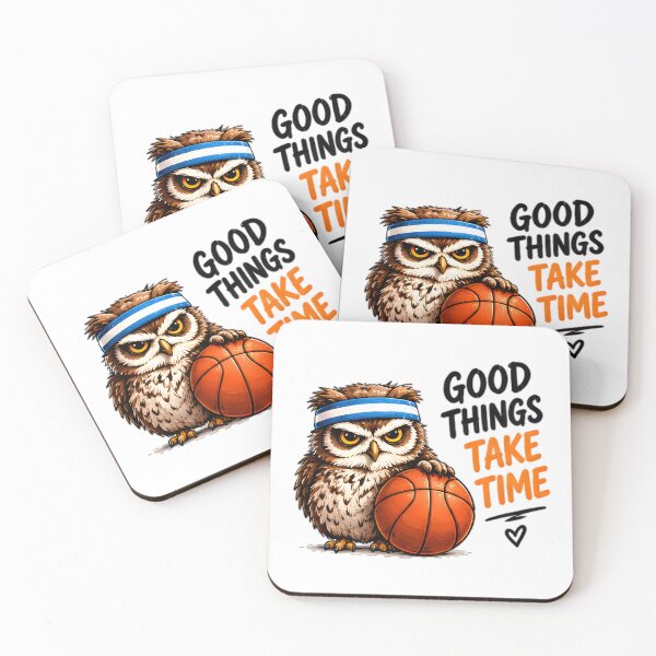 Item preview, Good Things Take Time Basketball Owl designed and sold by Pyt27.