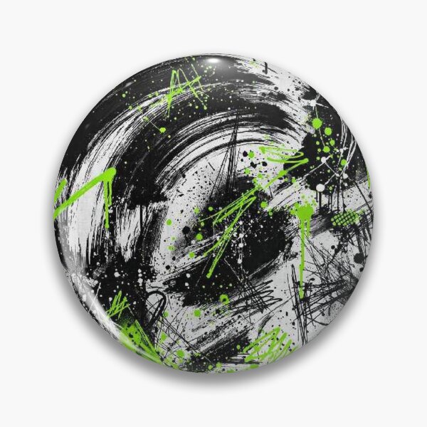 Item preview, Neon Green Graffiti Streetwear Pattern - Abstract Black White Urban Art Paint Splatter designed and sold by Freestyle Shop.