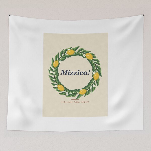 Item preview, Mizzica Sicilian Saying Lemon Wreath designed and sold by ChromaLens.