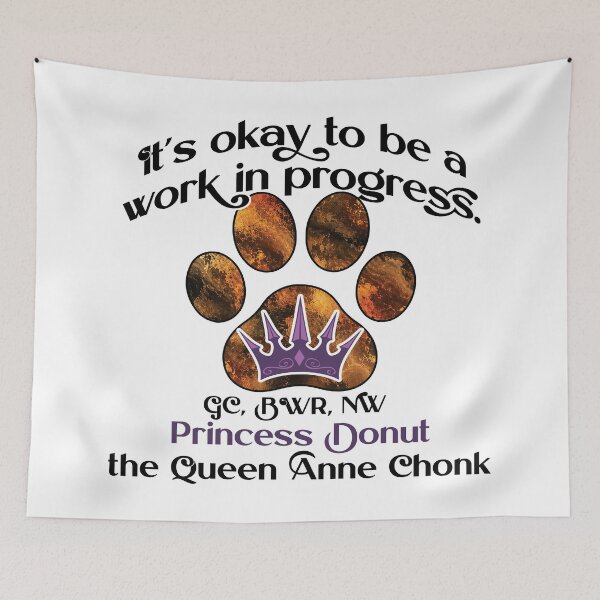 Item preview, It’s Okay to Be a Work in Progress – Princess Donut designed and sold by Leslie Makes Stuff.