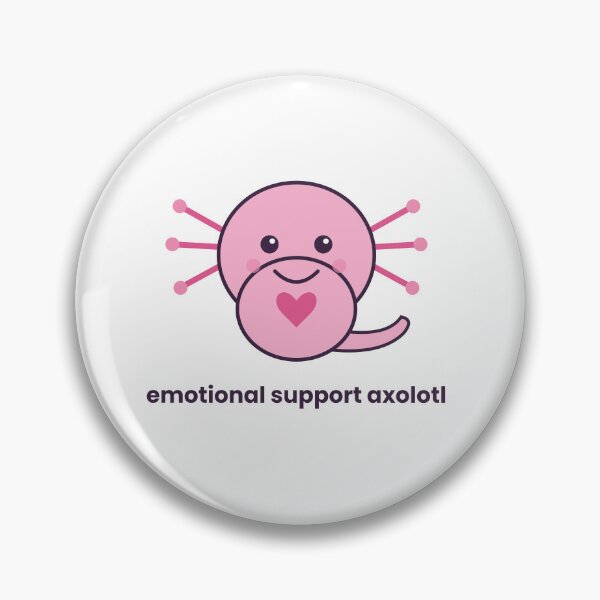 Item preview, Emotional Support Axolotl – Cute Pink Kawaii Axolotl designed and sold by Seangean5.