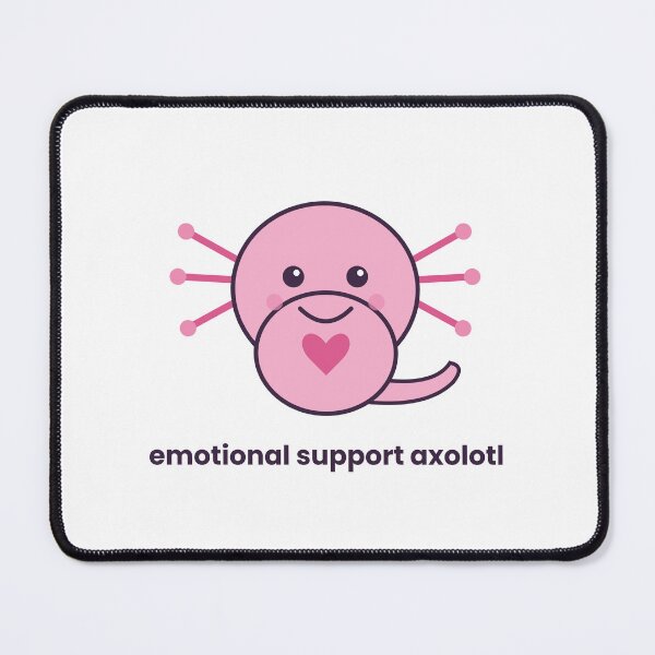Item preview, Emotional Support Axolotl – Cute Pink Kawaii Axolotl designed and sold by Seangean5.