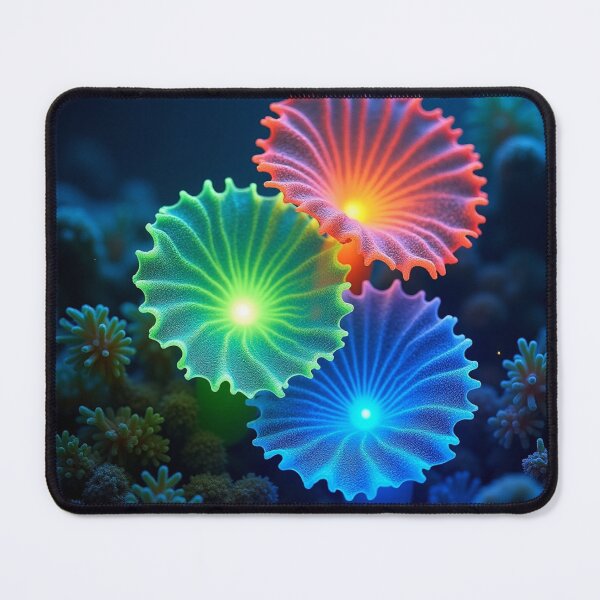 Item preview, Glowing Neon Flowers – Bioluminescent Green, Pink & Blue Floral Art. designed and sold by fbtrisha.
