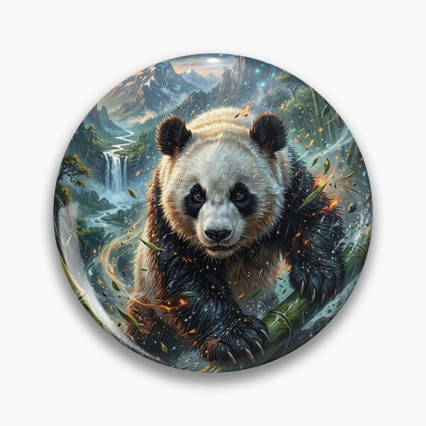 Item preview, Giant Panda Gazing Out from a Lush Bamboo Grove designed and sold by Lucid Dream Pixel.
