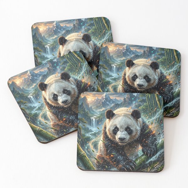 Item preview, Giant Panda Gazing Out from a Lush Bamboo Grove designed and sold by Lucid Dream Pixel.