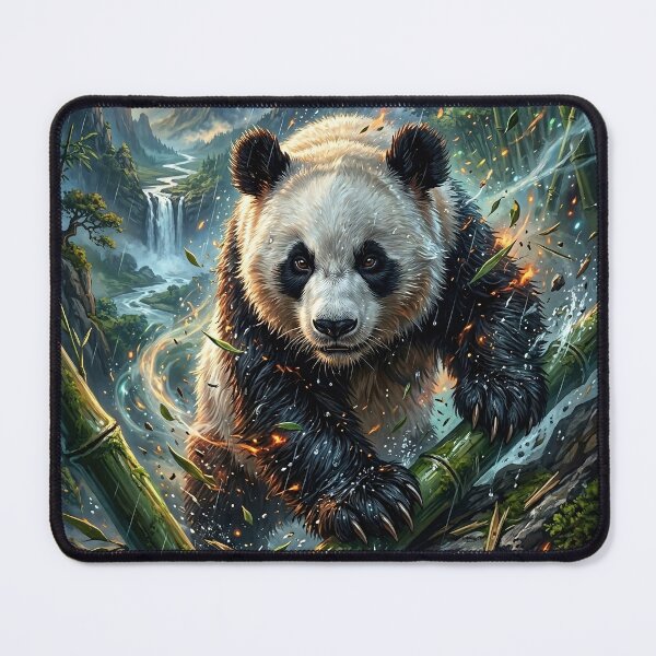 Item preview, Giant Panda Gazing Out from a Lush Bamboo Grove designed and sold by Lucid Dream Pixel.