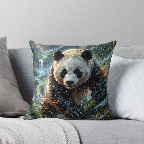 Item preview, Giant Panda Gazing Out from a Lush Bamboo Grove designed and sold by Lucid Dream Pixel.