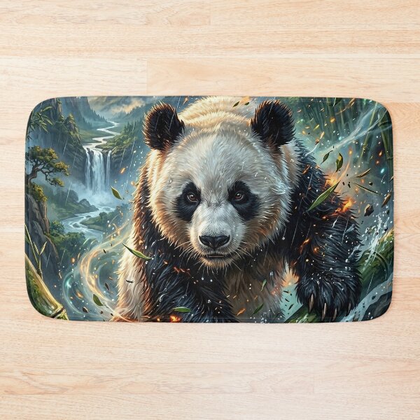 Item preview, Giant Panda Gazing Out from a Lush Bamboo Grove designed and sold by Lucid Dream Pixel.