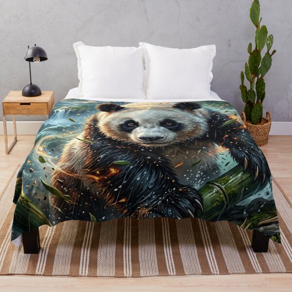 Item preview, Giant Panda Gazing Out from a Lush Bamboo Grove designed and sold by Lucid Dream Pixel.