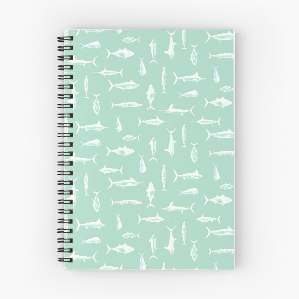 Item preview, Offshore Fish Tetris – Seafoam Drift | Half drop repeat designed and sold by Melissa  MacMichael Art + Design.