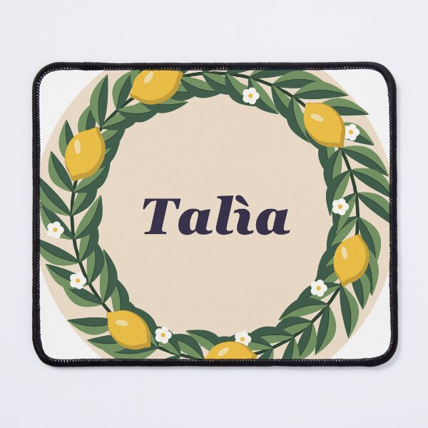 Item preview, Talìa Sicilian Word Lemon Wreath Sticker designed and sold by ChromaLens.