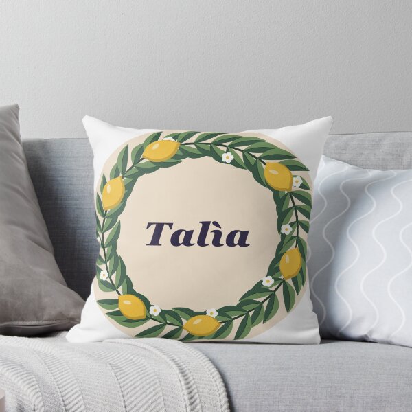Item preview, Talìa Sicilian Word Lemon Wreath Sticker designed and sold by ChromaLens.
