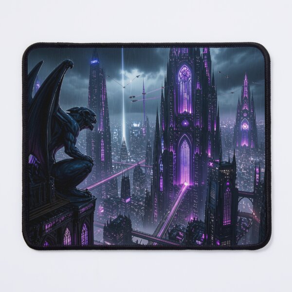 Item preview, Gothic Cyberpunk Gargoyle Cathedral Cityscape designed and sold by LazyDayzCo.