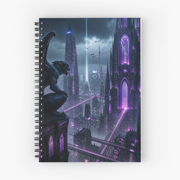 Item preview, Gothic Cyberpunk Gargoyle Cathedral Cityscape designed and sold by LazyDayzCo.