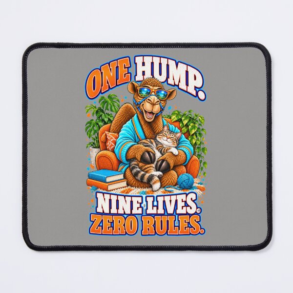 Item preview, One Hump. Nine Lives. Zero Rules – Funny Lifestyle and Pets T-Shirt – Funny Camel T-Shirt Animal Graphic Camel T-Shirt designed and sold by Camel & Quirk.