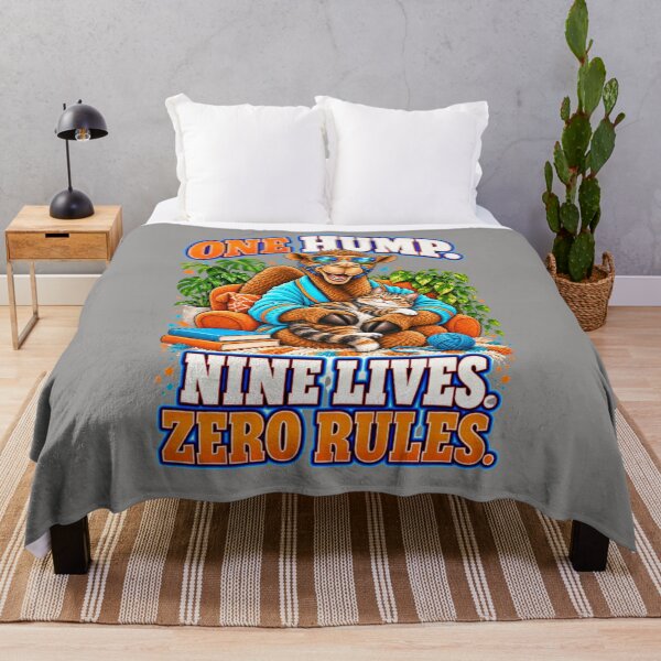 Item preview, One Hump. Nine Lives. Zero Rules – Funny Lifestyle and Pets T-Shirt – Funny Camel T-Shirt Animal Graphic Camel T-Shirt designed and sold by Camel & Quirk.