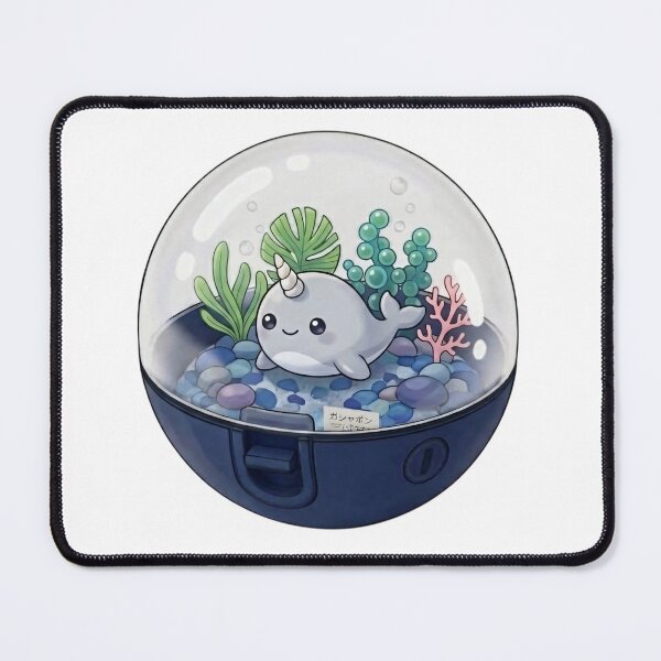 Item preview, Cute Narwhal in an Underwater Coral in a Capsule Kawaii Japanese Capsule Art-#serie2 designed and sold by JeanChiale.