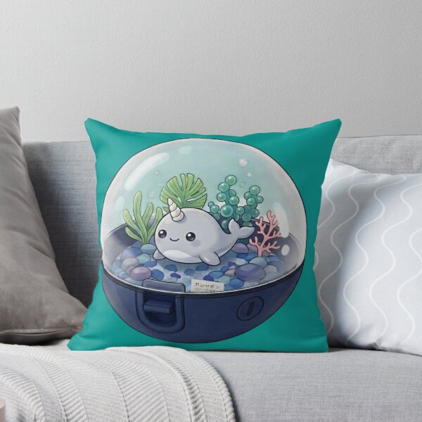 Item preview, Cute Narwhal in an Underwater Coral in a Capsule Kawaii Japanese Capsule Art-#serie2 designed and sold by JeanChiale.