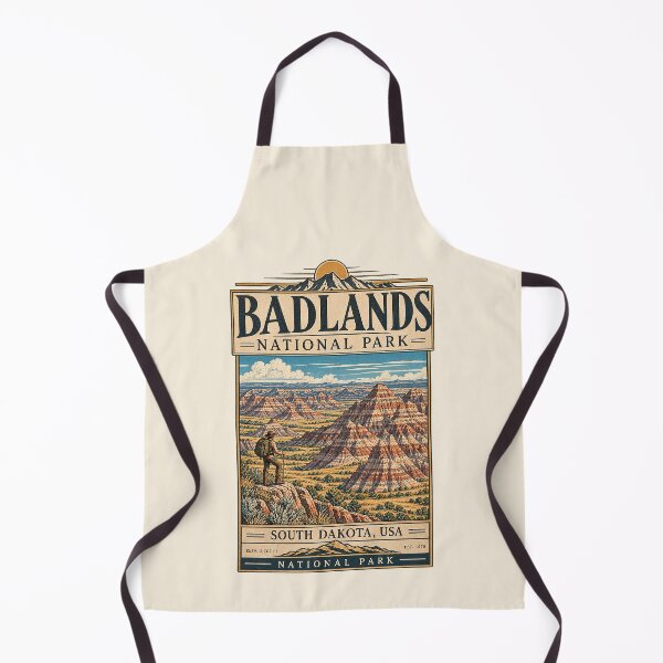 Item preview, Badlands National Park, South Dakota, USA [Letterpress Woodblock] designed and sold by elektronen.