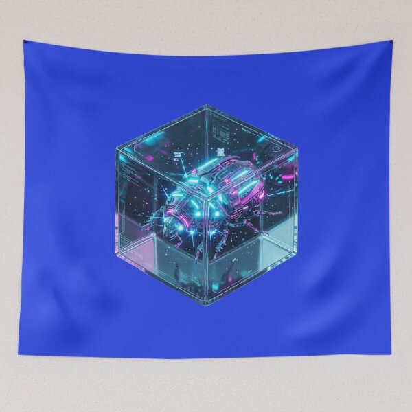 Item preview, It's Not A Bug It's A Feature - Cyberpunk Bug in Glass Cube designed and sold by CoffeeAndChao.