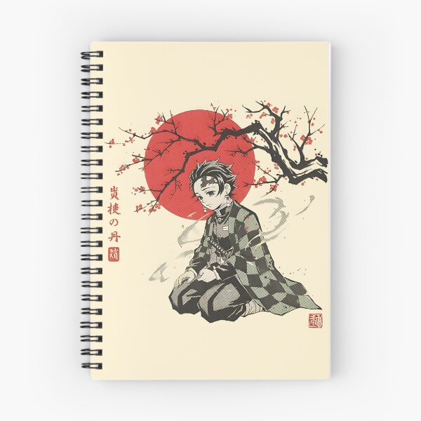 Item preview, Tanjiro Kamado Kneeling Japanese Woodblock Halftone Art designed and sold by Pepeud.