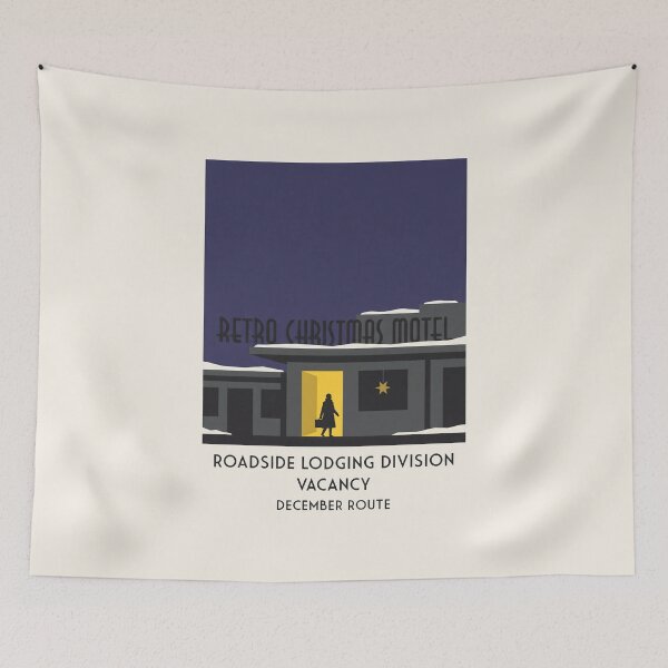 Item preview, Retro Christmas Motel Vintage Winter Roadside Graphic designed and sold by SplashTastic.