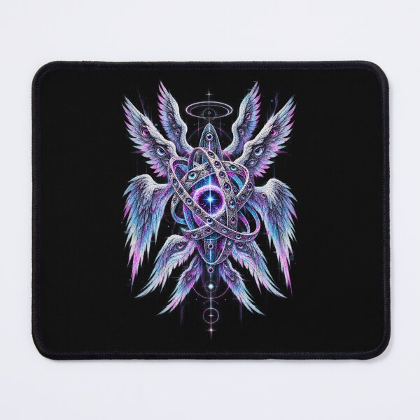 Item preview, Biblically Accurate Angel – Neon Glitch Seraphim designed and sold by JupiterGlitchEmpire.