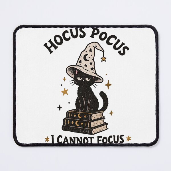 Item preview, Hocus Pocus I Cannot Focus Funny Cat Wizard Design Sarcastic Graphic ADHD Humor designed and sold by LandFinStudio.
