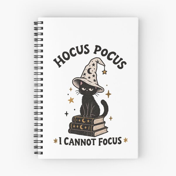 Item preview, Hocus Pocus I Cannot Focus Funny Cat Wizard Design Sarcastic Graphic ADHD Humor designed and sold by LandFinStudio.