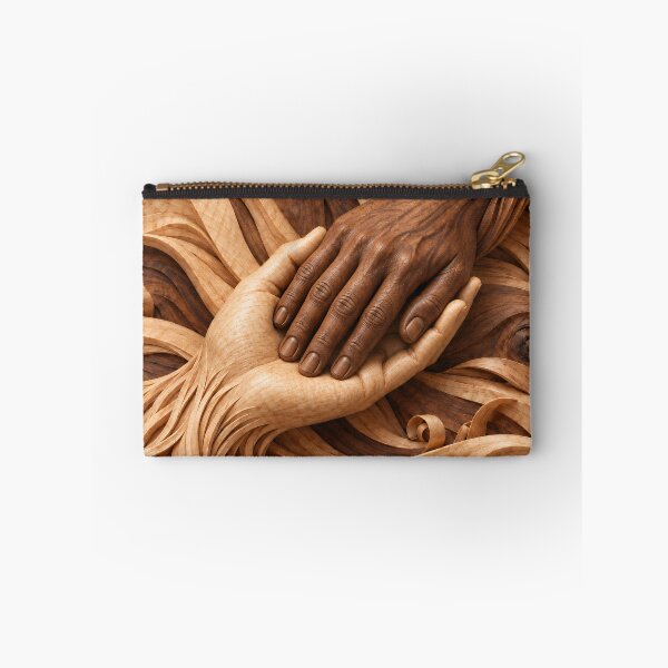Item preview, Intertwined Wooden Hands – Symbolic Love and Unity Sculptural Art Print designed and sold by Kaleidoscope Print.