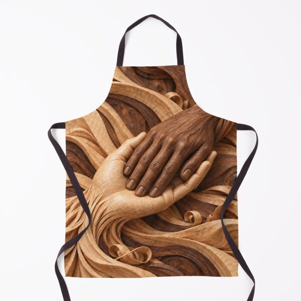 Item preview, Intertwined Wooden Hands – Symbolic Love and Unity Sculptural Art Print designed and sold by Kaleidoscope Print.