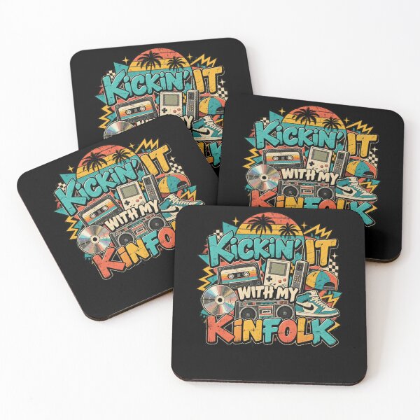 Item preview, Kickin' It With My Kinfolk 80s 90s Retro Family Reunion Nostalgia designed and sold by drawwiika+44.