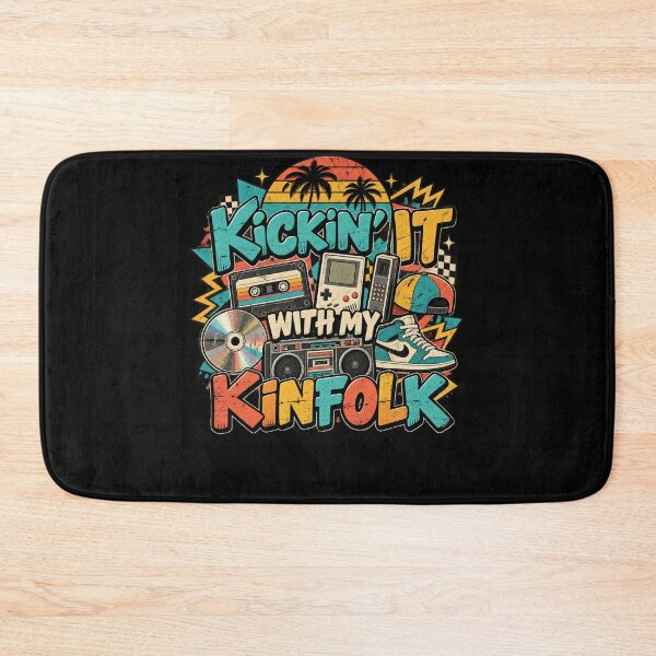 Item preview, Kickin' It With My Kinfolk 80s 90s Retro Family Reunion Nostalgia designed and sold by drawwiika+44.