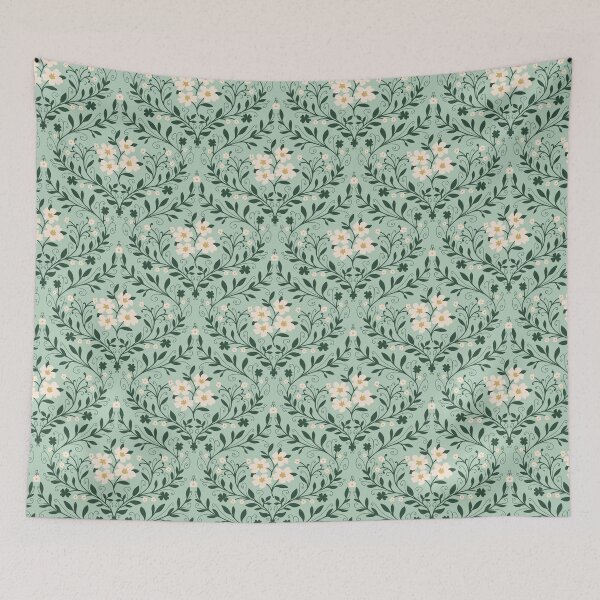 Item preview, Sage Botanical Damask designed and sold by Foximsy.