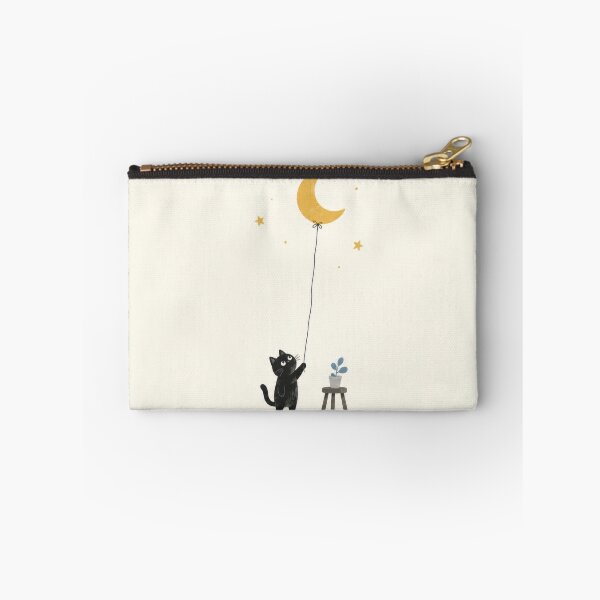 Item preview, Cat holds balloon shaped like moon designed and sold by anytka.