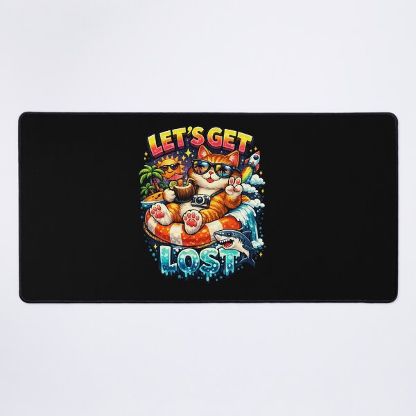 Item preview, Let's Get Lost - Cool Summer Cat Beach Vacation designed and sold by MarceBersi.