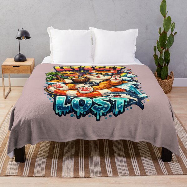 Item preview, Let's Get Lost - Cool Summer Cat Beach Vacation designed and sold by MarceBersi.