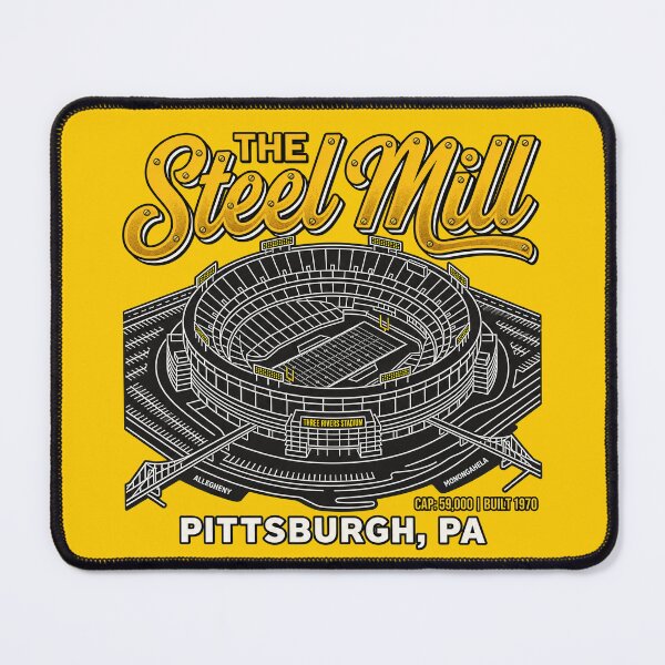 Item preview, The Steel Mill - Retro Three Rivers Stadium Pittsburgh Football designed and sold by FanFocusedTees.